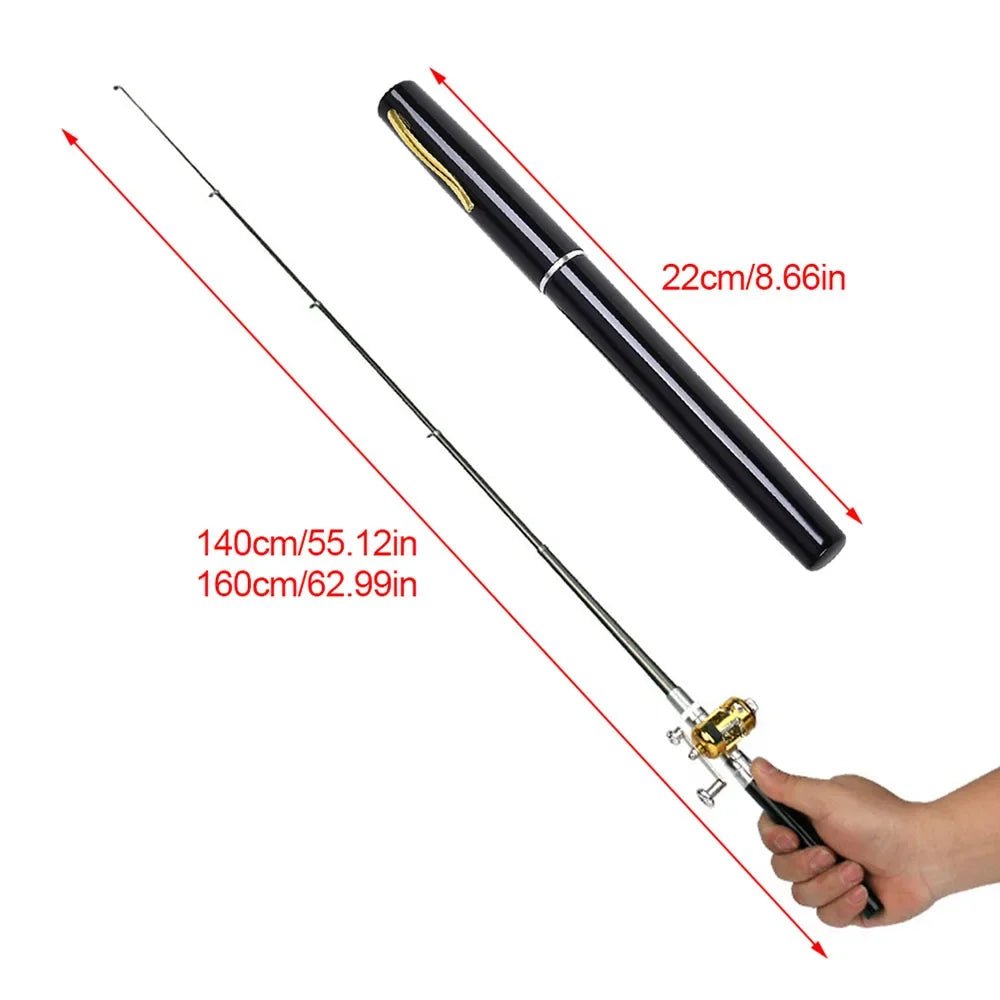 1-1.6M Pen-like Mini Ice Fishing Rod Pocket Fishing Rod Outdoor